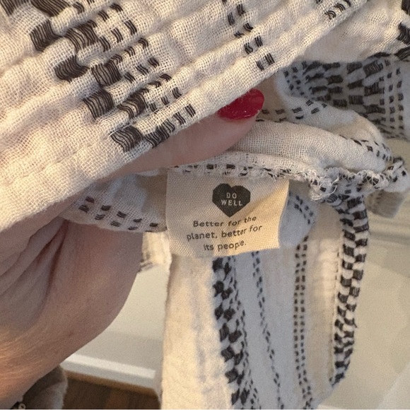 Madewell Lightspun Lakeline Popover Shirt in Cream Jacquard Stripe L - Picture 9 of 10